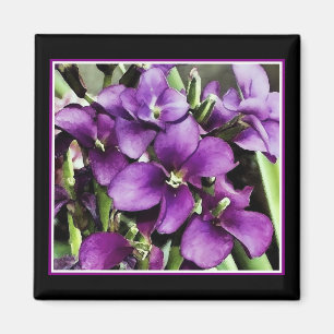 pretty in purple flower magnet