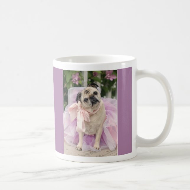 Pretty in Purple Pug Mug (Right)