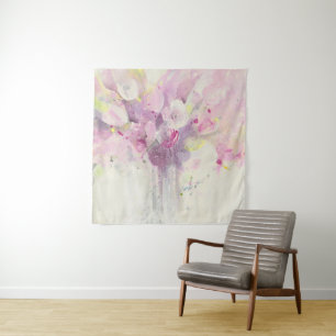 Pretty in Spring   Soft Pink Bouquet Tapestry