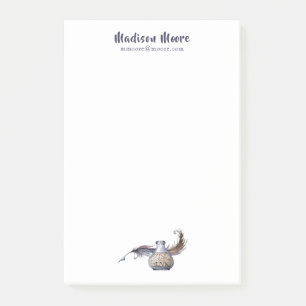 Pretty Ink & Quill Name Personalised Post-it Notes