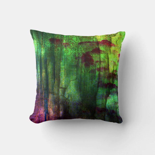 Pretty Iridescent Abstract Design Pillow (Front)
