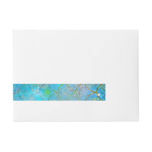 Pretty Iridescent Pearl Shimmer Mermaid Scales Wraparound Address Label