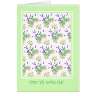 Pretty Irish Gaelic Language Greeting Birthday