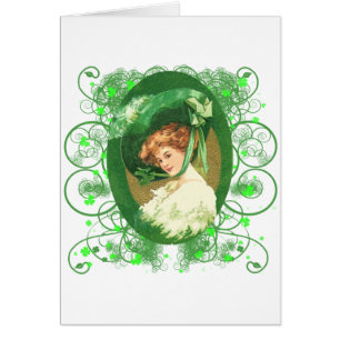 Pretty Irish Woman Vintage Design