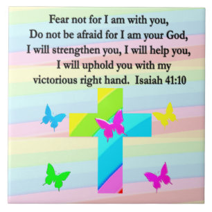 PRETTY ISAIAH 41:10 DESIGN TILE