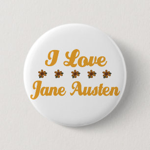 Pretty Jane Austen Lover 6 Cm Round Badge