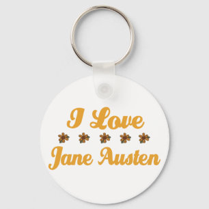 Pretty Jane Austen Lover Key Ring