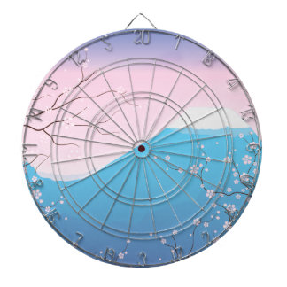 Pretty Japanese Cherry Blossom Dartboard