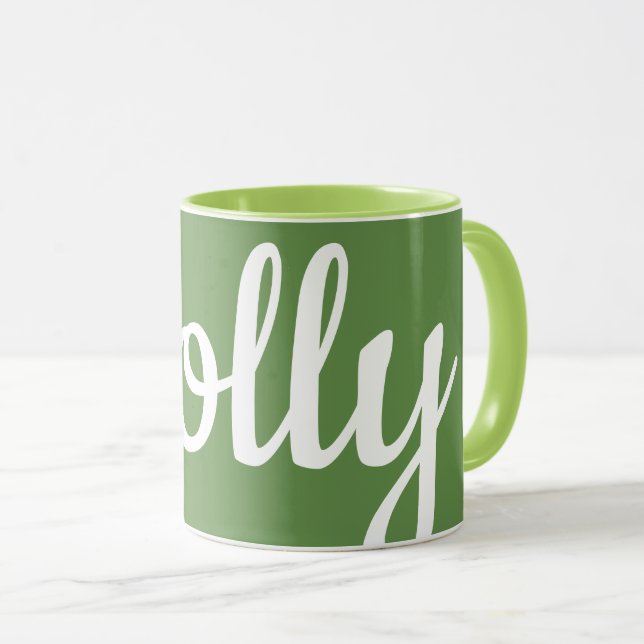 pretty JOLLY lettering | Mug (Front Right)