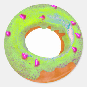 Pretty Key Lime Doughnut Wall Sticker