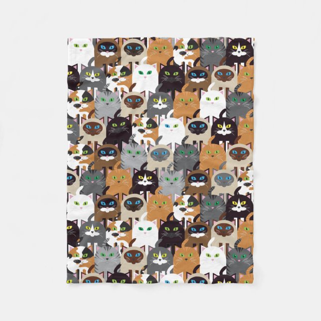 Pretty Kitties Fleece Blanket (Front)