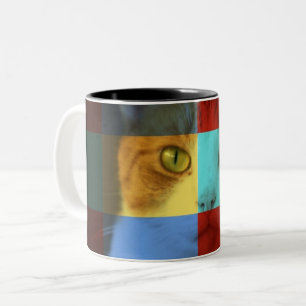 Pretty kitty Artwork Two-Tone Coffee Mug
