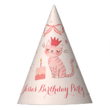 Pretty Kitty Birthday Party Hat