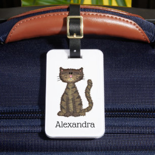 Pretty Kitty Cat Personalised Luggage Tag