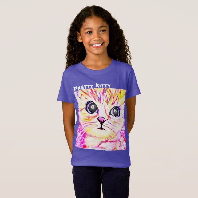 Pretty Kitty Girls Shirt (Front Full)
