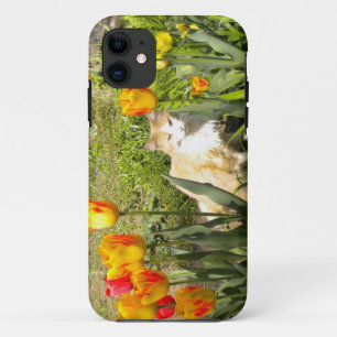 Pretty Kitty N The Tulip Garden iPhone 5 Case