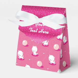 Pretty Kitty Pink Kittens Sparkle Favour Box