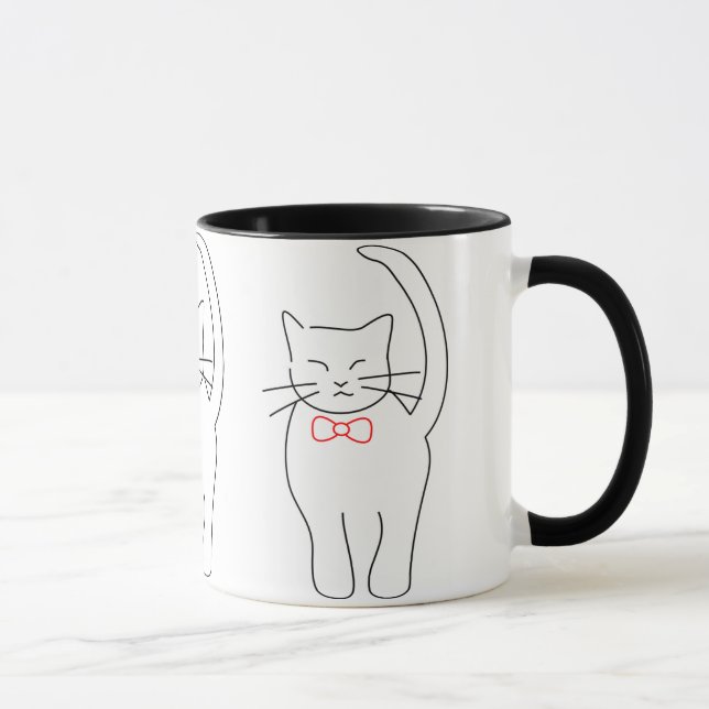 Pretty Kitty With Red Bow Mug (Right)