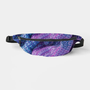 Pretty Knitted Mixed Purple and Blue Bum Bags