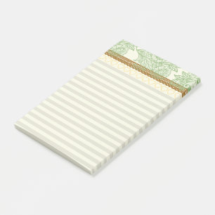 Pretty lace and stripes Retro pastel Feminine chic Post-it Notes
