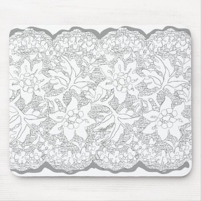 Pretty lace drawing mouse mat (Front)
