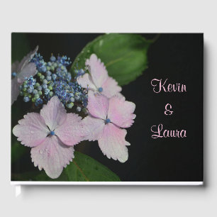 Pretty Lacecap Hydrangea Wedding Guest Book