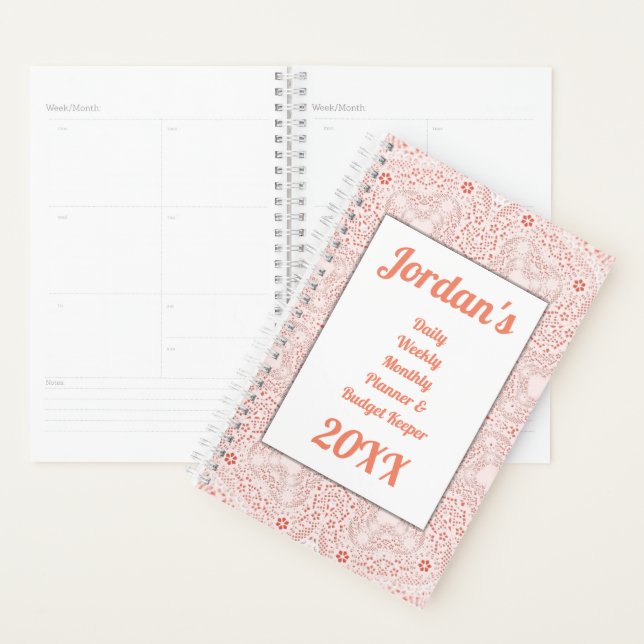 Pretty Laced Heart Budget Planner (Display)