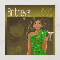 Pretty Lady Birthday Cocktail olive/green