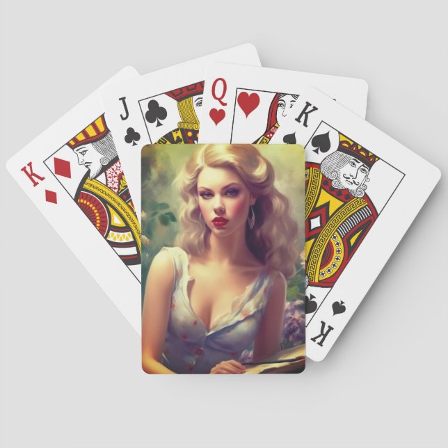 Pretty Lady Playing Cards (Back)