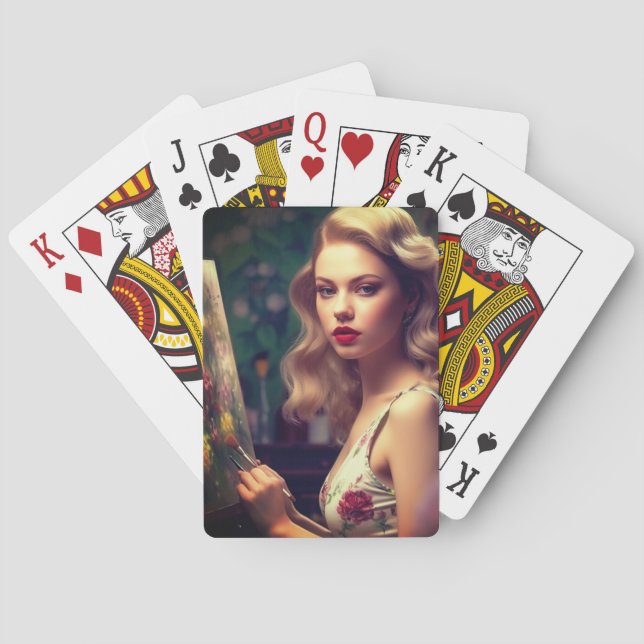 Pretty Lady Playing Cards (Back)