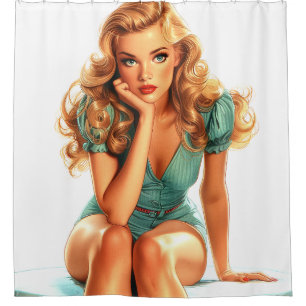 Pretty Lady Shower Curtain