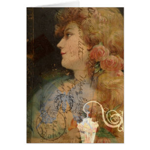 Pretty Lady Vintage Digital Collage