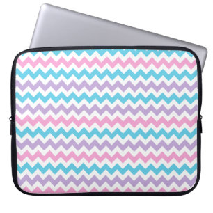 Pretty Laptop Sleeve, Pastel Colour Chevrons Sleeve