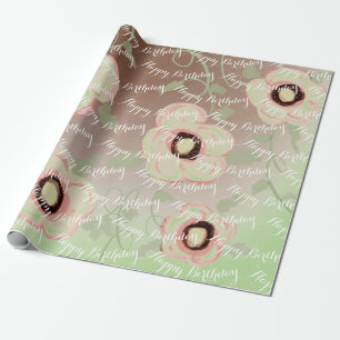 Pretty Large Flowered Gift Wrap
