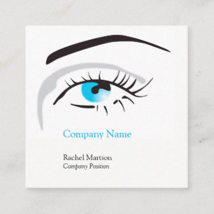 Pretty Lashes Blue Eye Square Business Card