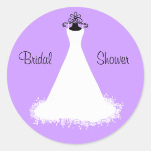 Pretty Lavender Bridal Shower Envelope Seal