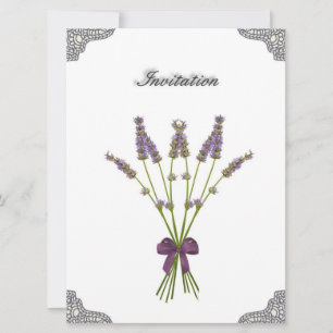Pretty Lavender Lace Wedding Invitations