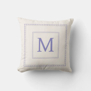 Pretty Lavender Monogram Throw Pillow