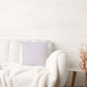 Pretty Lavender White Stripes Cushion
