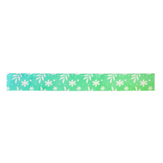 Pretty Leaves Green Satin Ribbon