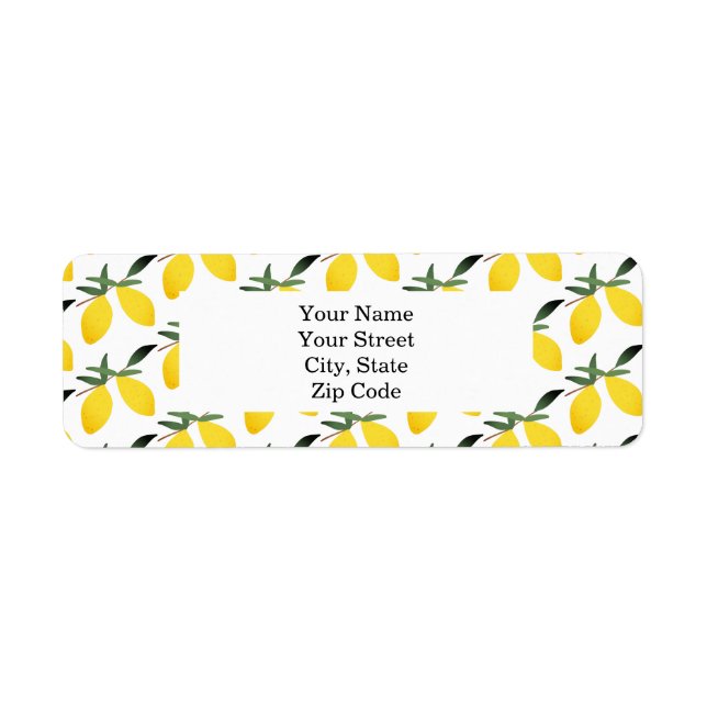 Pretty Lemon Pattern Personalised  (Front)