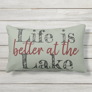 pretty LIFE IS BETTER AT THE LAKE   Lumbar Cushion