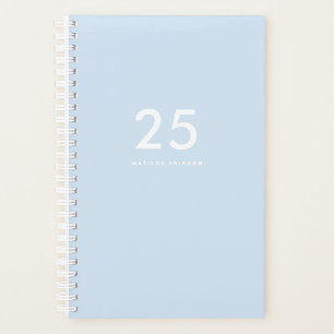 Pretty Light Blue School Planner
