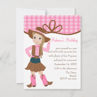 Pretty Lil' Cowgirl! Invitation