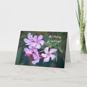 Pretty Lilac Dainty Flowers Birthday Card