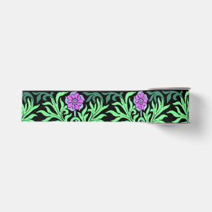 Pretty Lilac Floral Border Grosgrain Ribbon