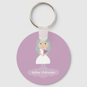 Pretty lilac Sober Princess keychain