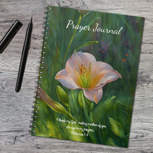 Pretty Lily Flower Art Prayer Journal
