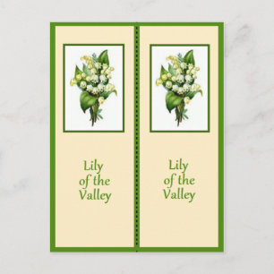 Pretty Lily of the Valley Bookmark Postcard