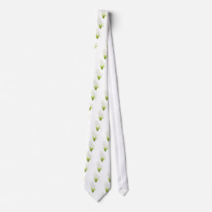 Lily of the Valley Tie Black Silk